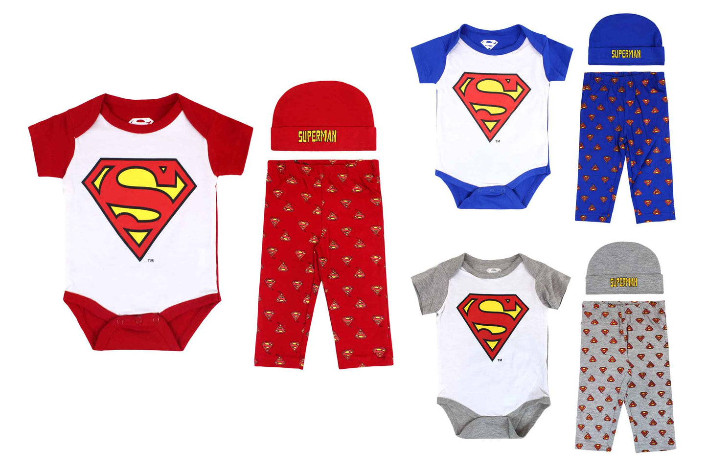 Set Conjunto 3 Piezas para bebé Super man 0/6M-18/24M C9-SM-859B 590305