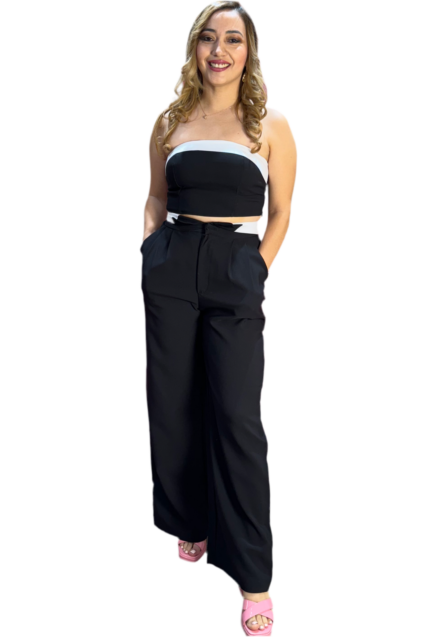 Set de dos piezas para dama mujer CSD1187-20 negro 1090/575