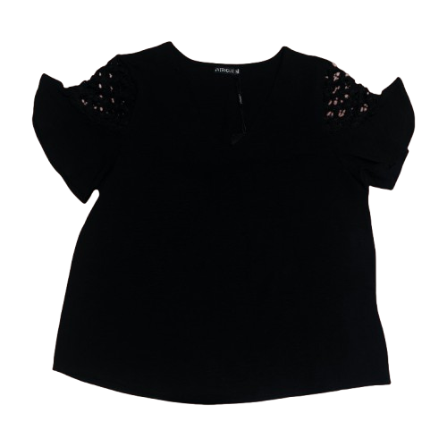 Camisa formal mujer dama negro ING-1661 Tallas S,M,L,XL