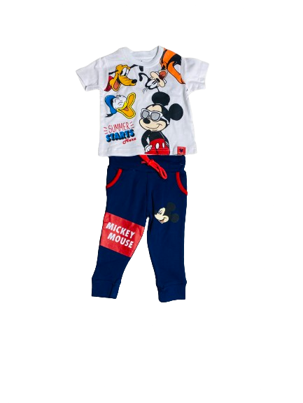 Set conjuntos dos piezas para bebé niño mickey short y camisa 12m a 3T D9-MK-1276B 590365