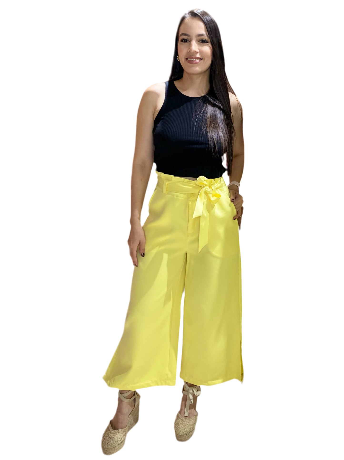 Pantalón Dama Amarillo Tela Formal con faja Intrigue INT3:1735 590390