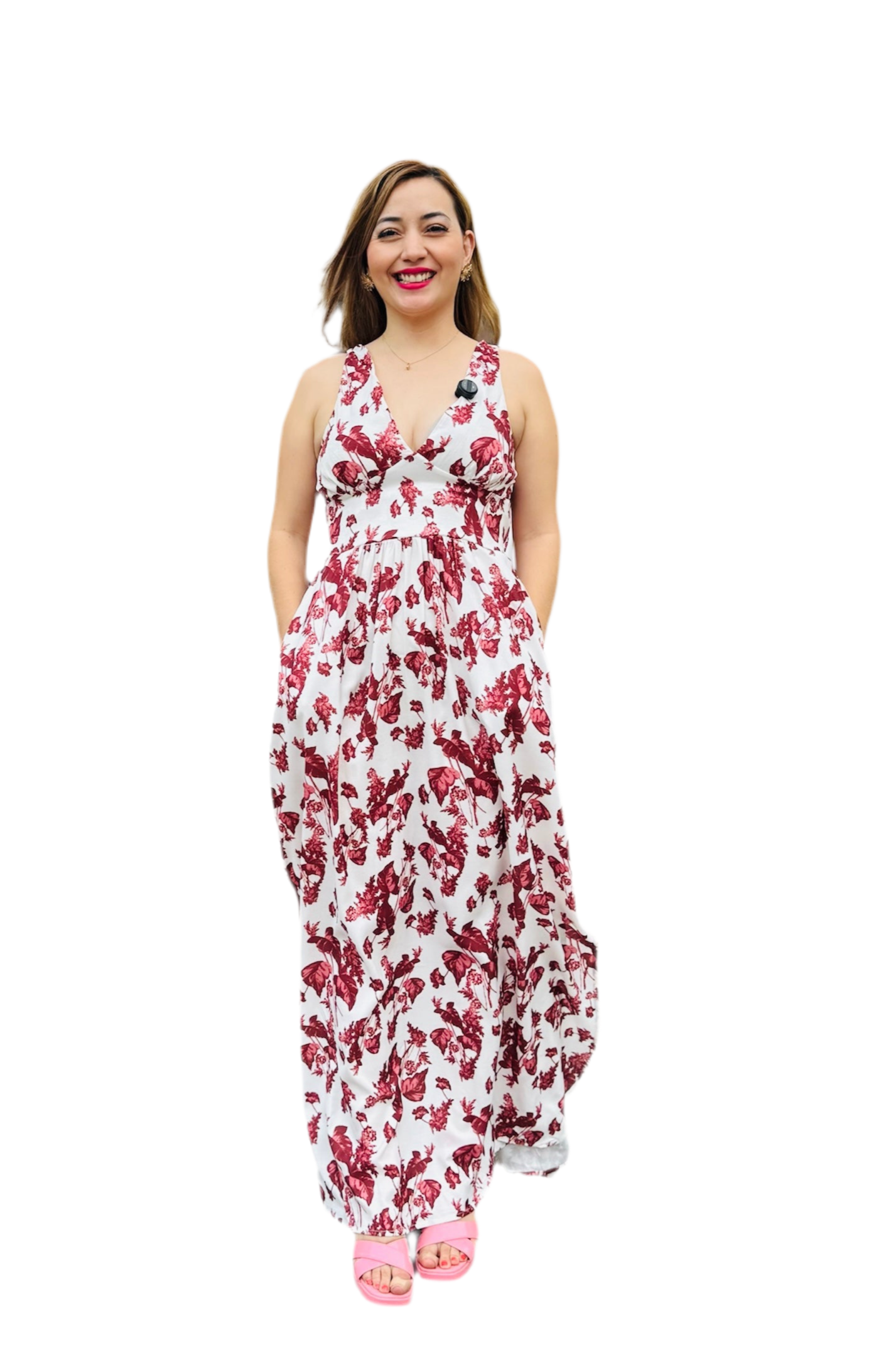 Vestido para dama hojas rojas IN12-2285 890510