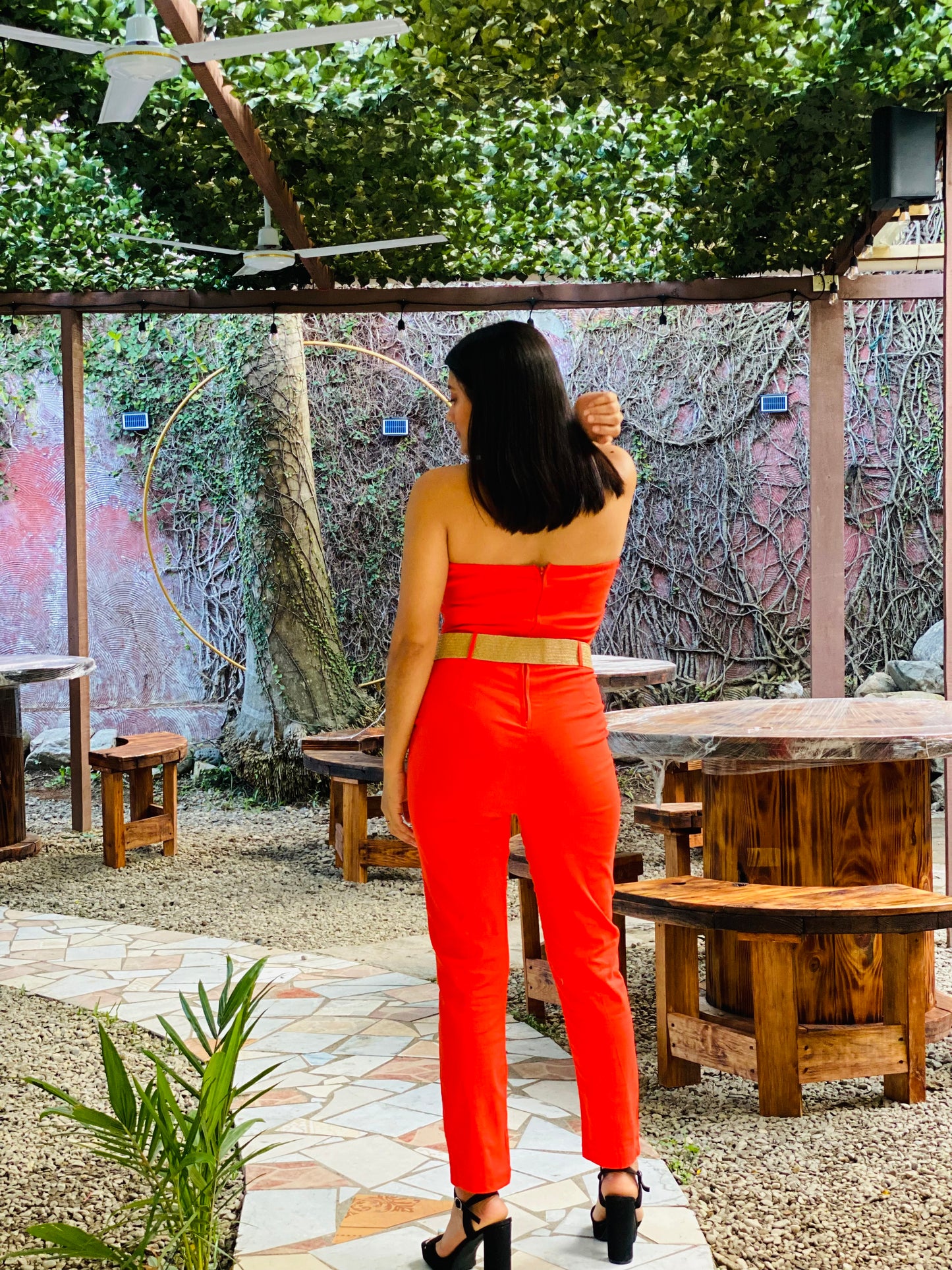 Jumper para mujer dama con faja Anaranjado CJD1210-22 890/690
