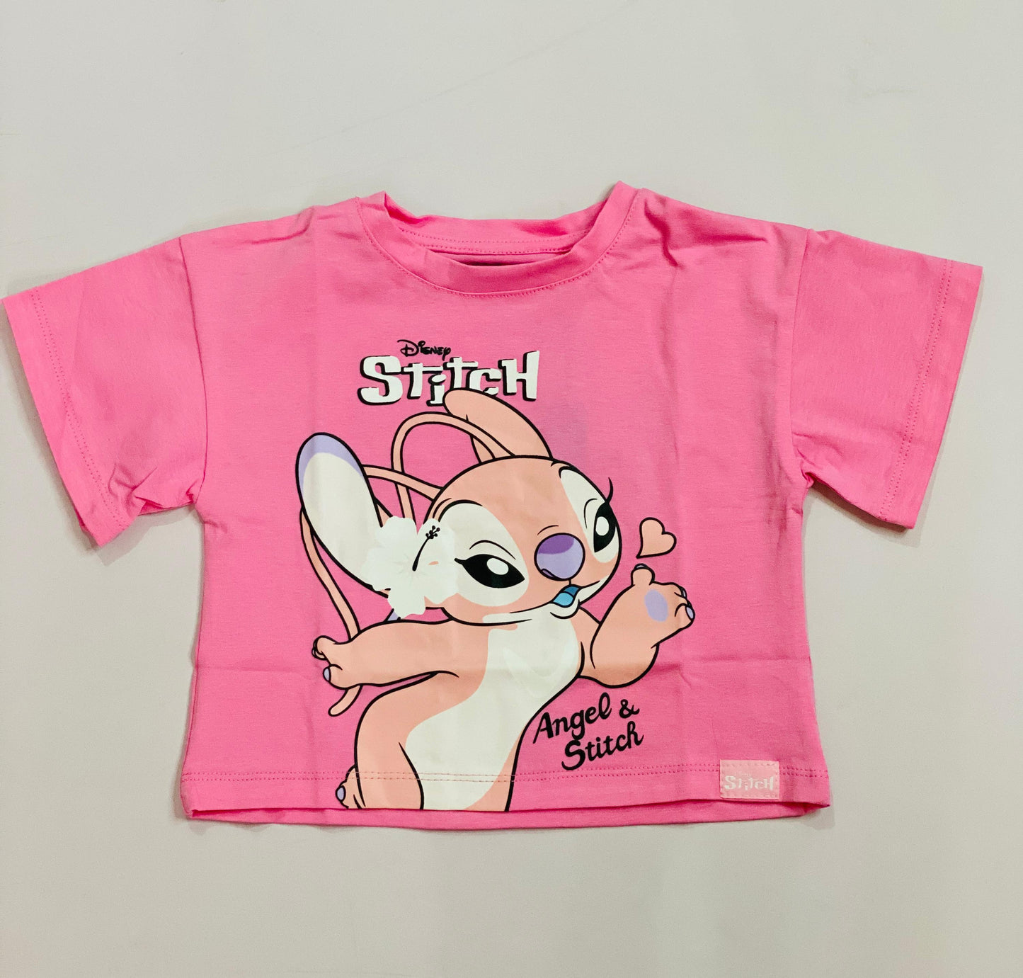 Camiseta para niña Stitch rosado D1-STI-101D 290215