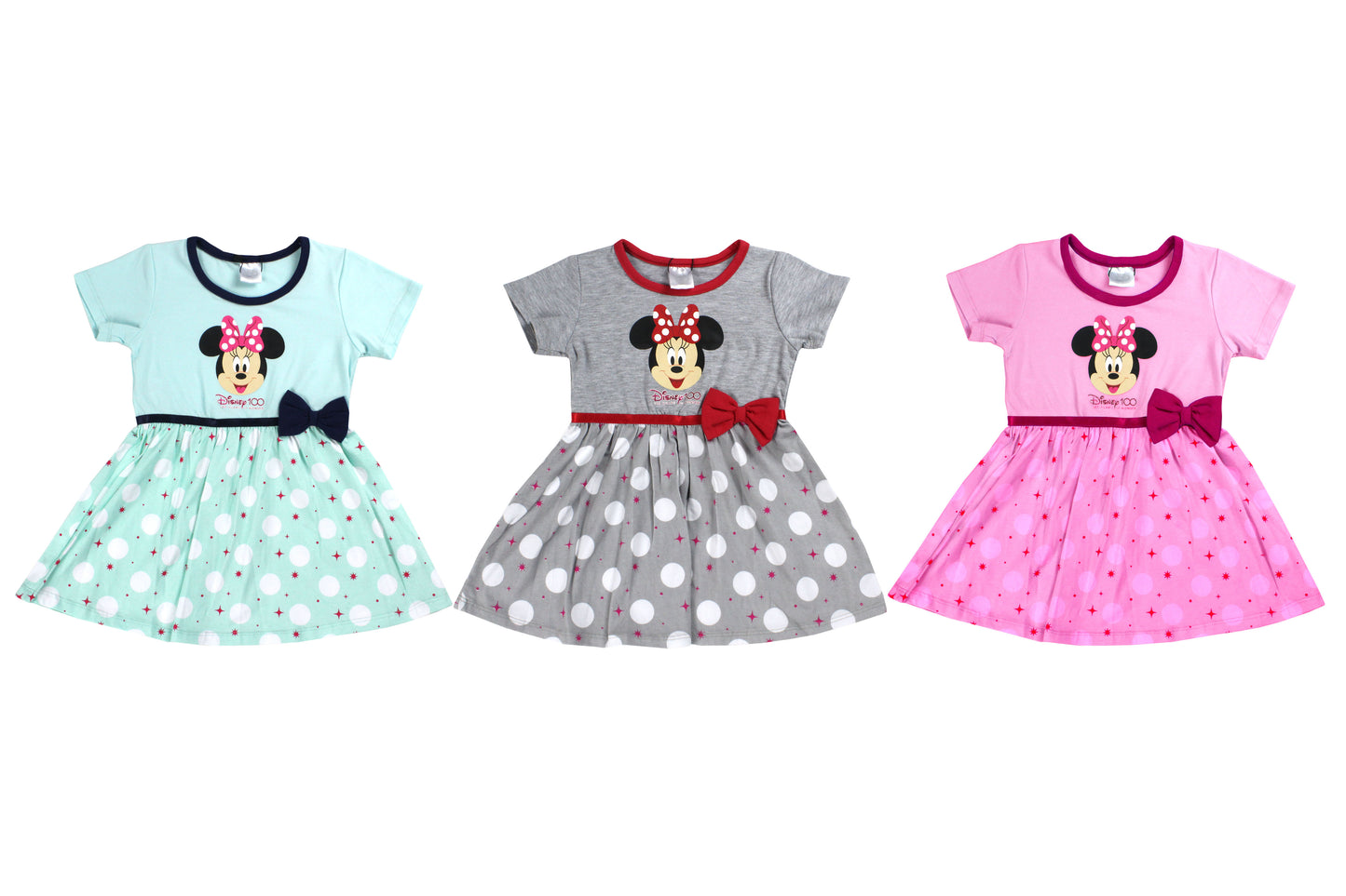 Vestido Minnie Disney azul Aqua 12m a 3T D10-MI-1288B 390360