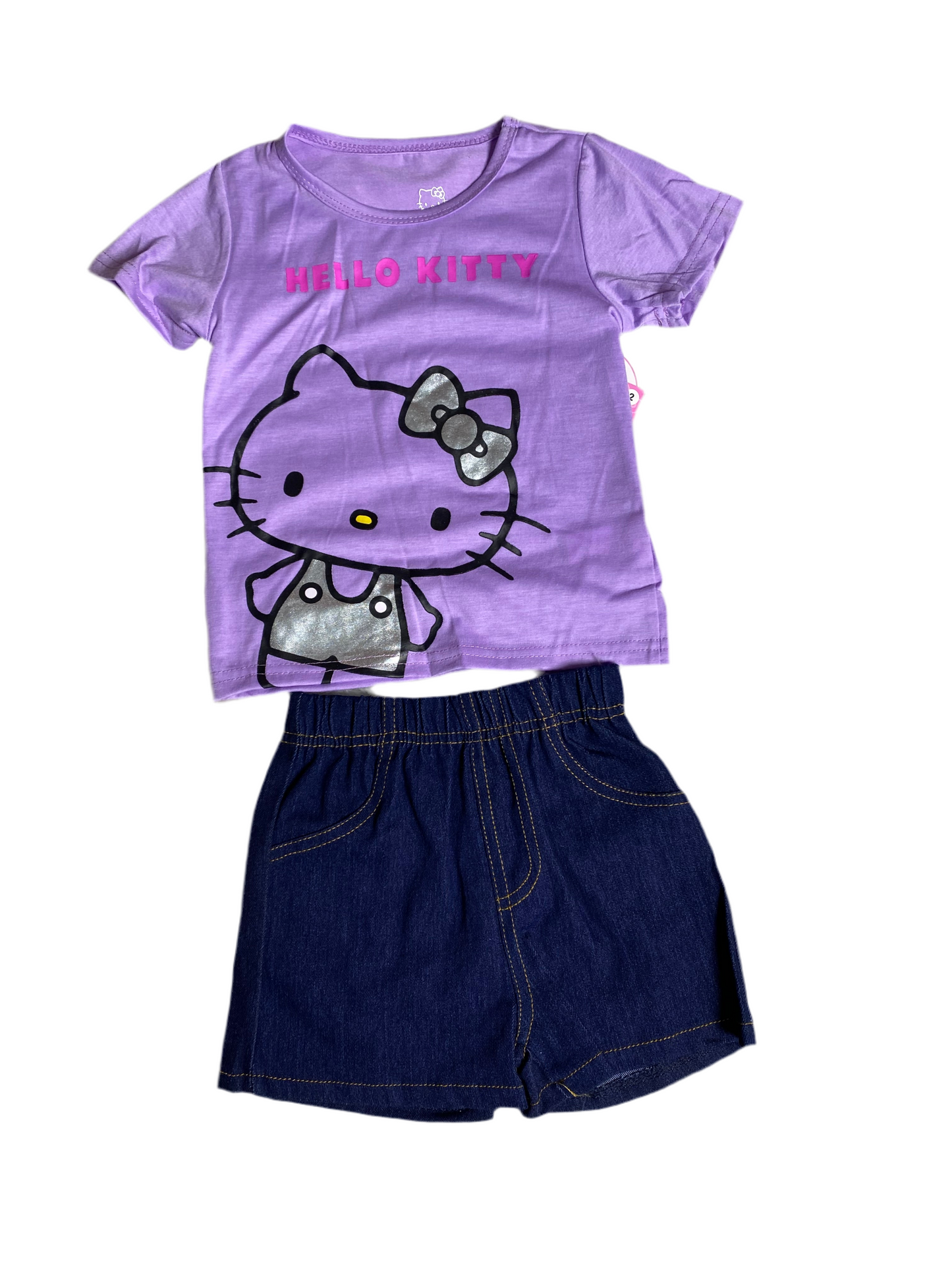 Set conjunto dos piezas para niña hello kitty 2 a 8 años H9-HK-101D 330245 morada