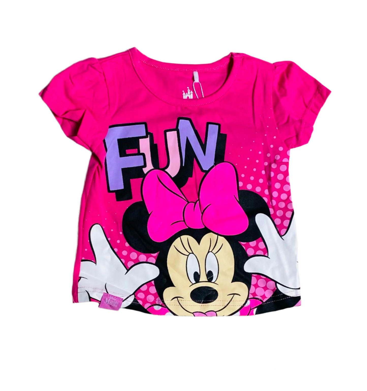 Camisa minnie bebe niña 12m a 3T D1-MI-1292B 299225 rosada