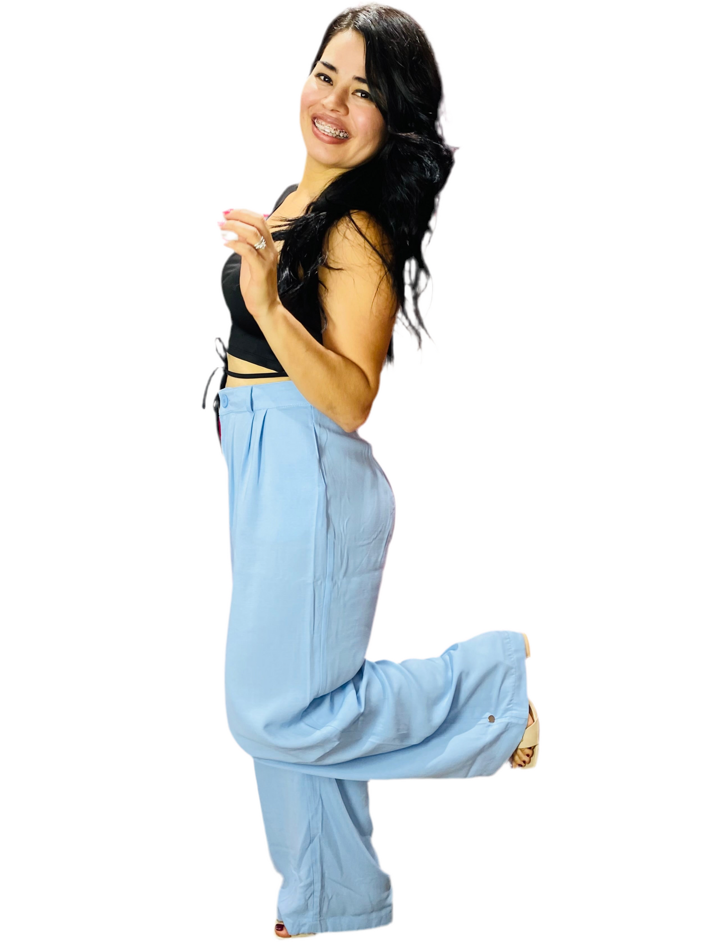 Pantalón tela formal dama  Azul tallas S M L XL Intrigue IN3-1730 590330