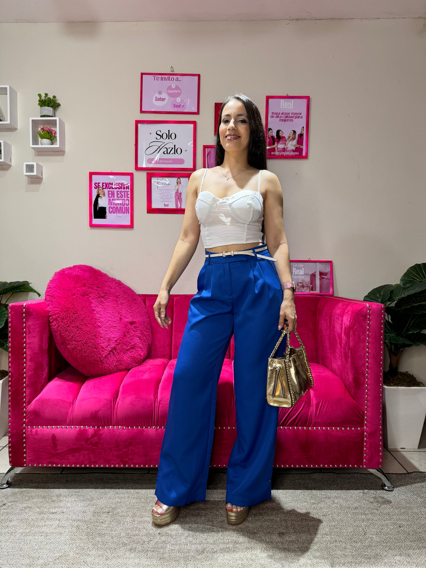 Pantalon para dama mujer formal CPD1102-18 590/390 azul