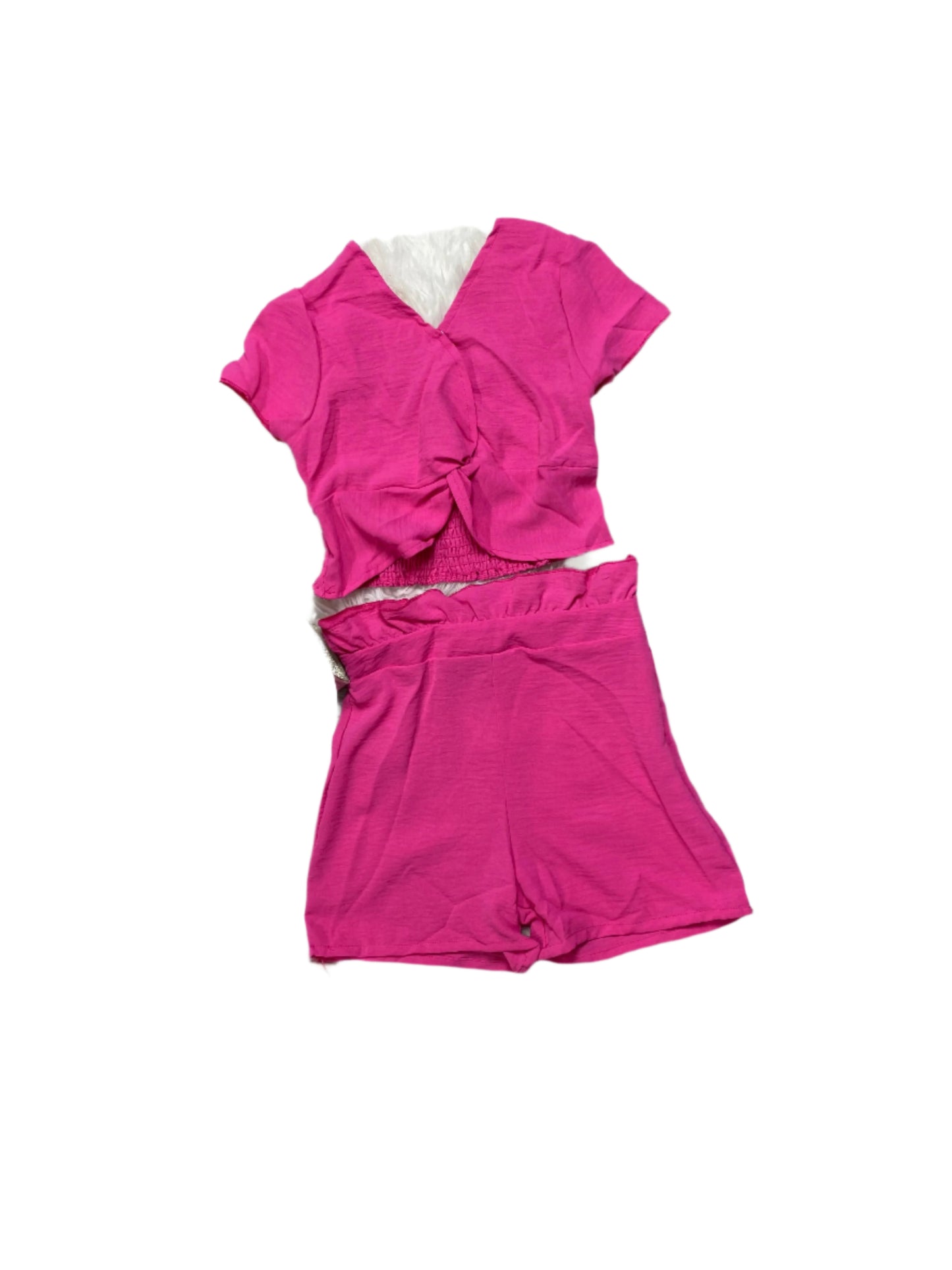 Conjunto set de dos piezas para niña Short y Camisa CSG1117-13 Fucsia 390325