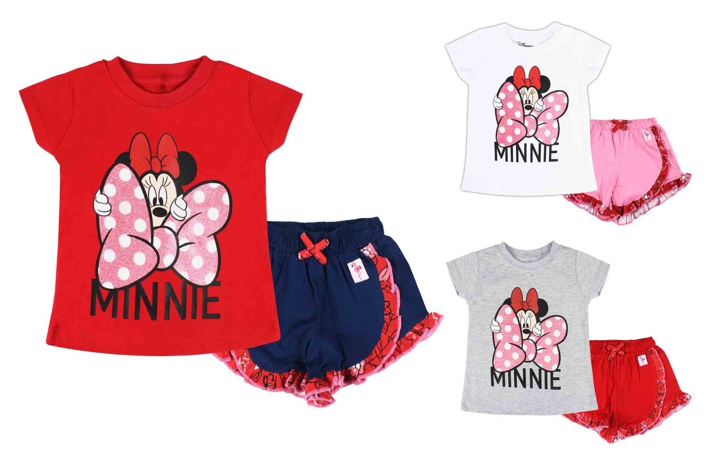 Set conjunto dos piezas minnie 12m a 3T rojo azul D9-MI-1166B 390330