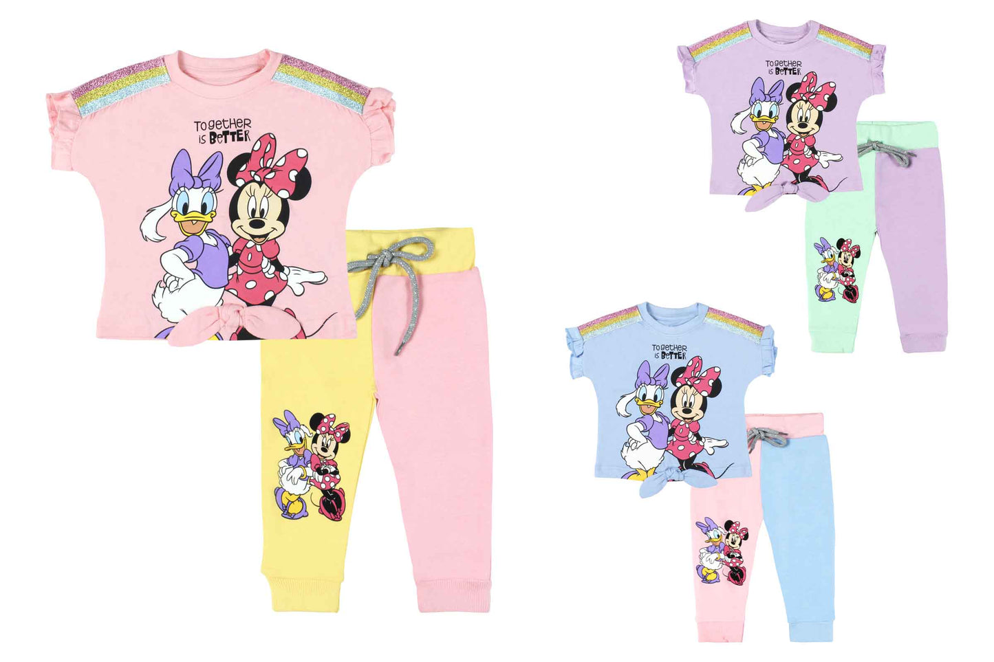 Set conjunto dos piezas minnie camisa jogger colores 12m a 3T D9-MI-1212B 490445 azul