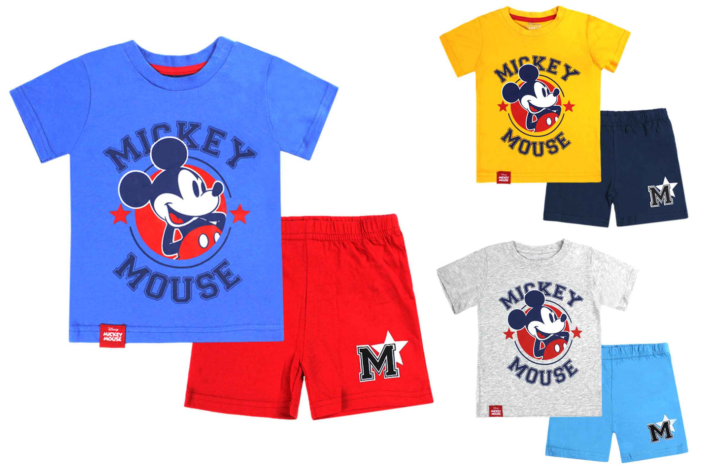Set conjuntos dos piezas para bebé niño mickey short y camisa 12m a 3T Gris D9-MK-1317B 390245