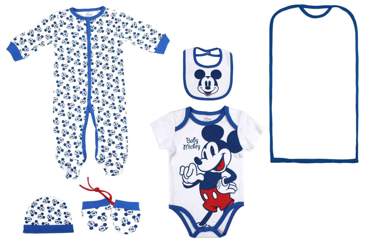 Set 5 piezas bebe niño regalo mickey disney 0 a 9 meses D9-MK-1322B 445375