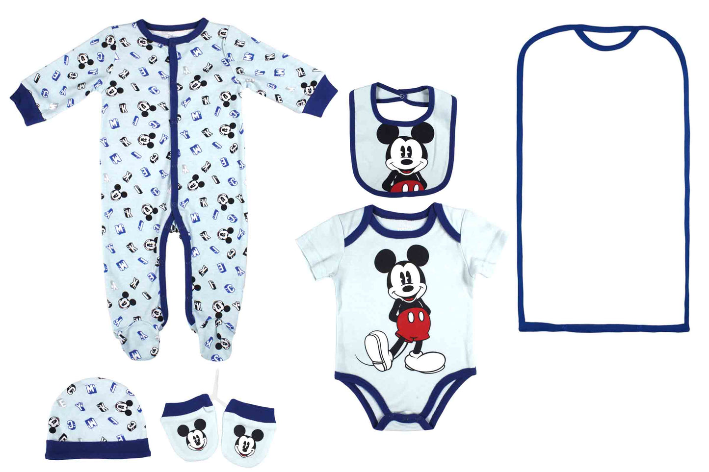 Set 5 piezas bebe niño regalo mickey disney 0 a 9 meses D9-MK-1323B 445375