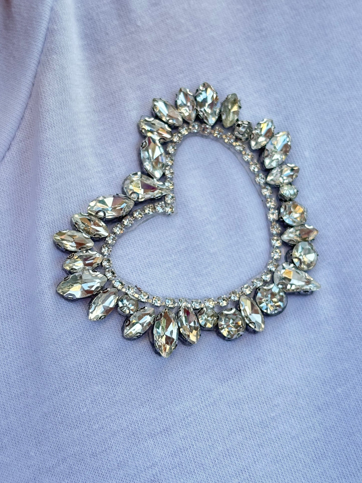 Camisa corazones brillantes blanco S-XL IN1-2219 325225