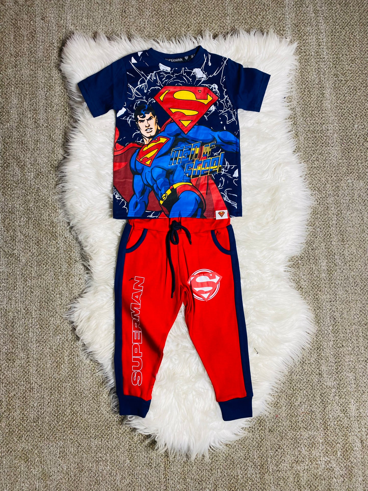 Set conjunto para niño Super Man 2-8 años camisa y buzo C9-SM-1056N 590385