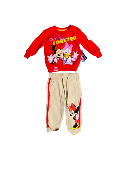 Set conjunto para bebe niña camisa y buzo minnie 12m a 3T D9-MI-1229B 790385 rojo