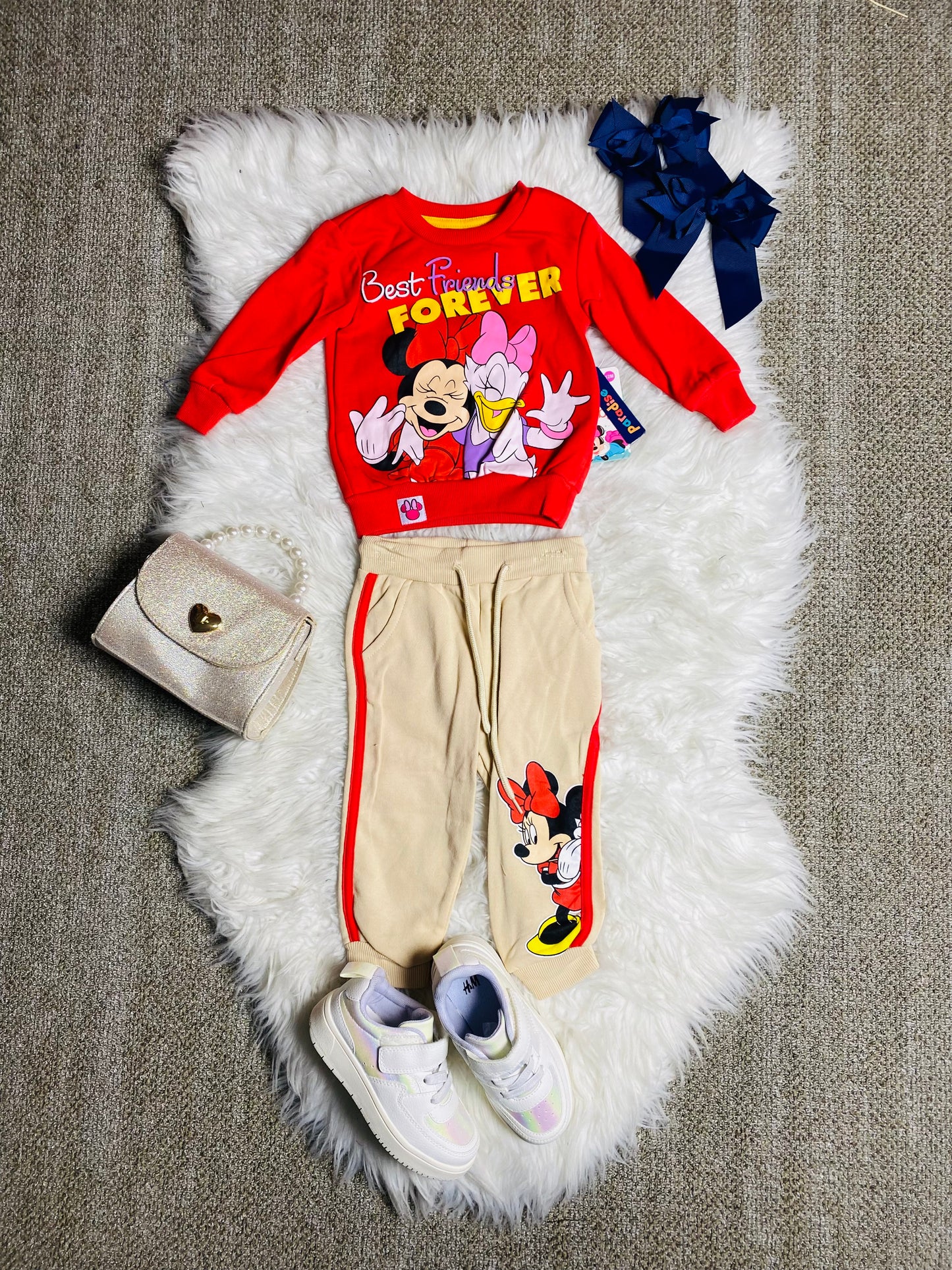 Set conjunto para bebe niña camisa y buzo minnie 12m a 3T D9-MI-1229B 790385 rojo