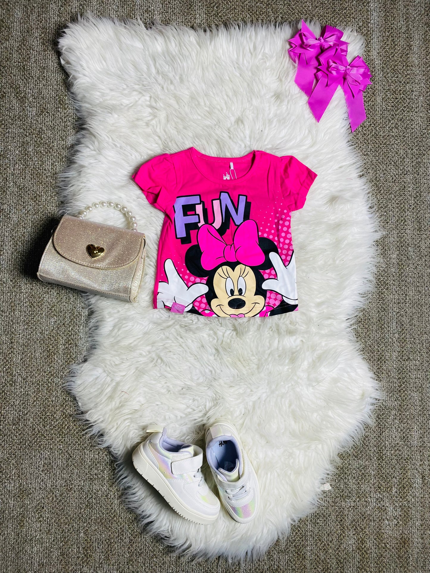 Camisa minnie bebe niña 12m a 3T D1-MI-1292B 299225 rosada