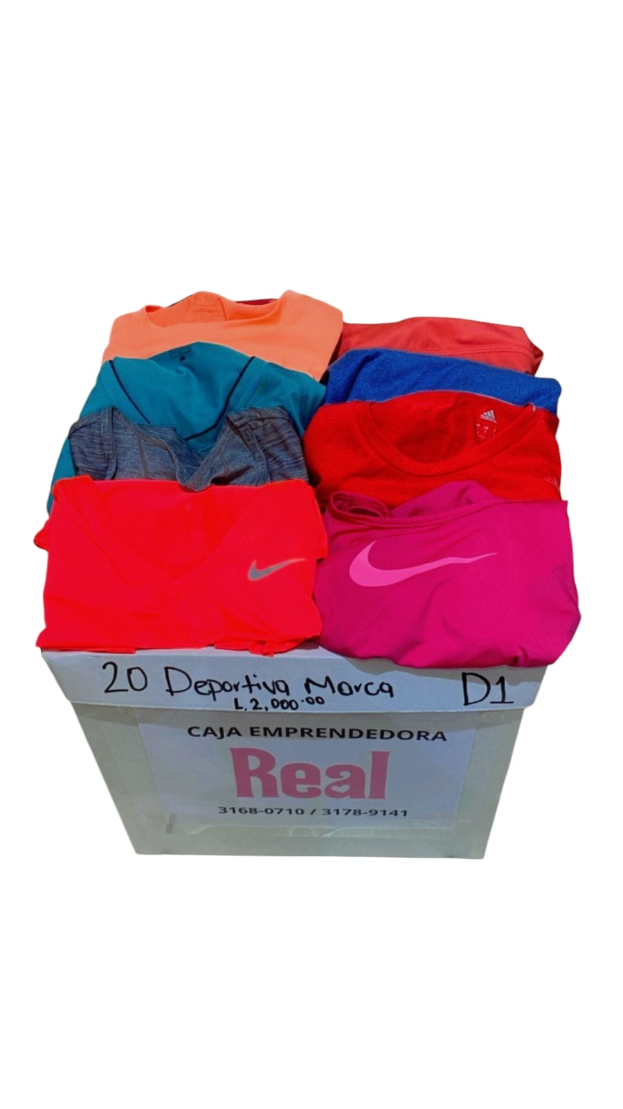 Caja camisas deportiva para mujer 20 piezas