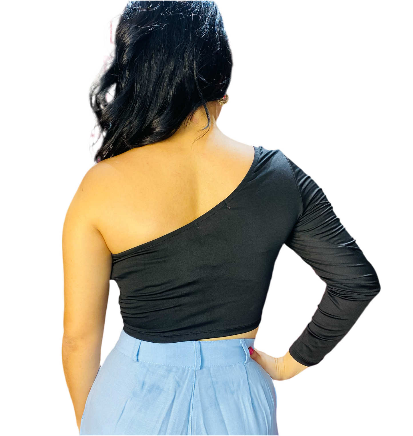 Camisa una manga larga mujer dama INT1-670 399299 negras