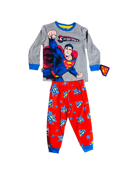 Set conjunto para niño pijama super man 2-8 años camisa y buzo C3-SM-236N 590335 gris