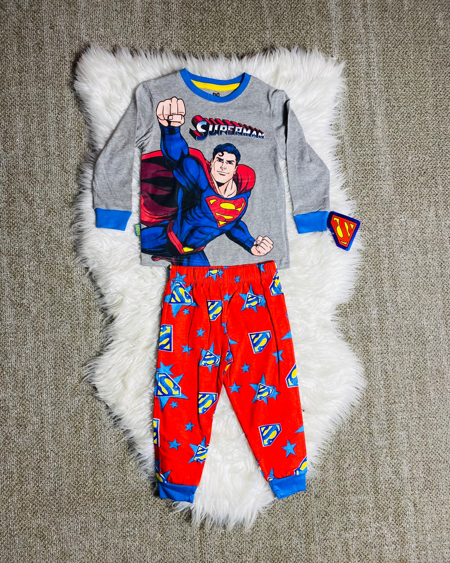Set conjunto para niño pijama super man 2-8 años camisa y buzo C3-SM-236N 590335 gris
