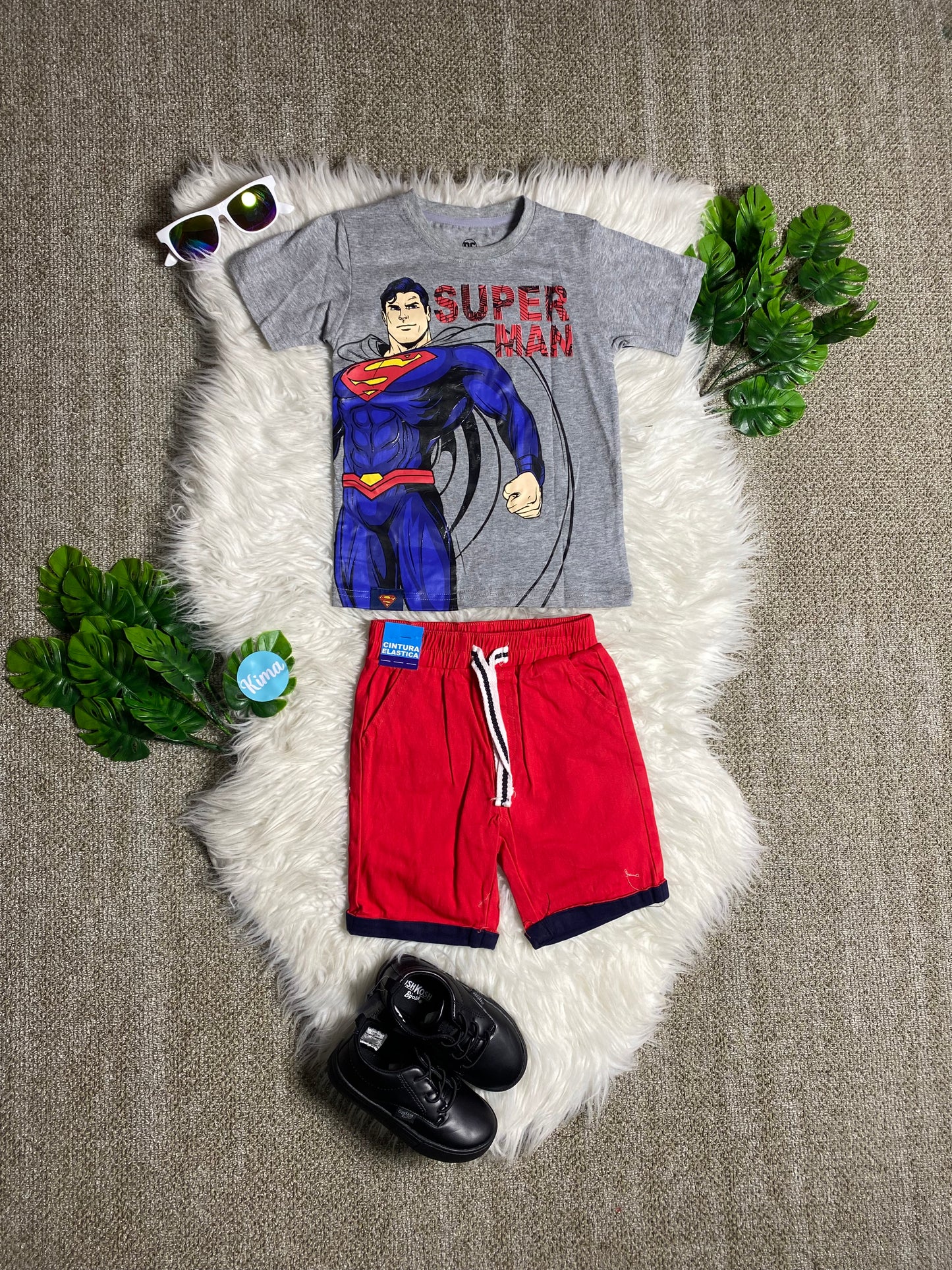 Set conjunto para niño super man 2-8 años camisa y short C9-SM-1070N 590350