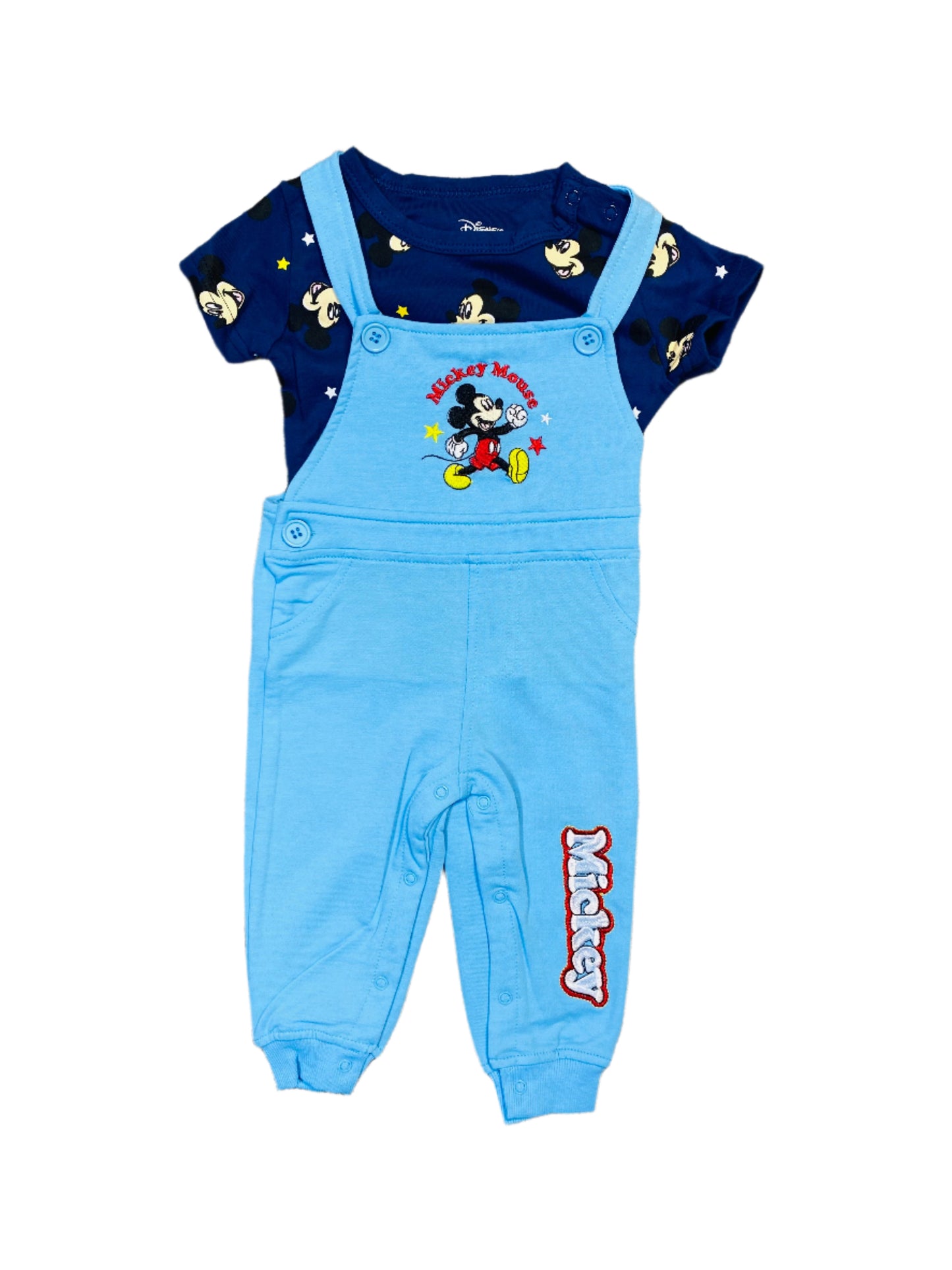 Set dos piezas camisa y overall mickey disney 6 a 24 meses D9-MK-1112B 590345