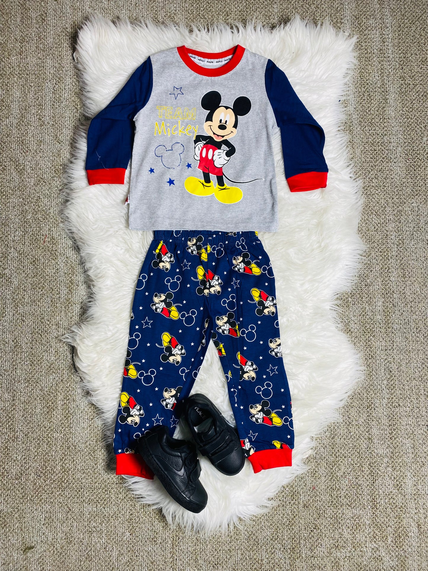 Pijama bebé niño mickey 12m a 3T gris D3-MK-638B 490315