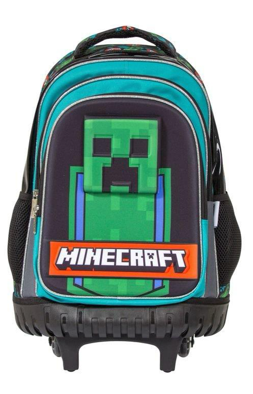 Mochila azul con ruedas minecraft 18 M34-220198 1090/745