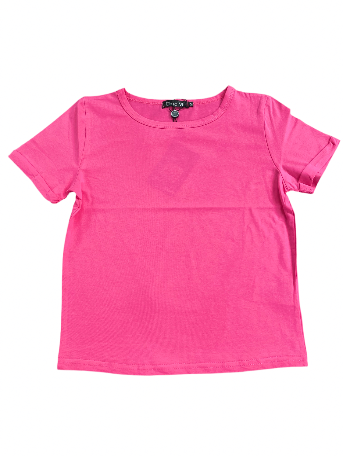 Camisa crop top Fuscia basica algodón camiseta CTD1154-10 395280