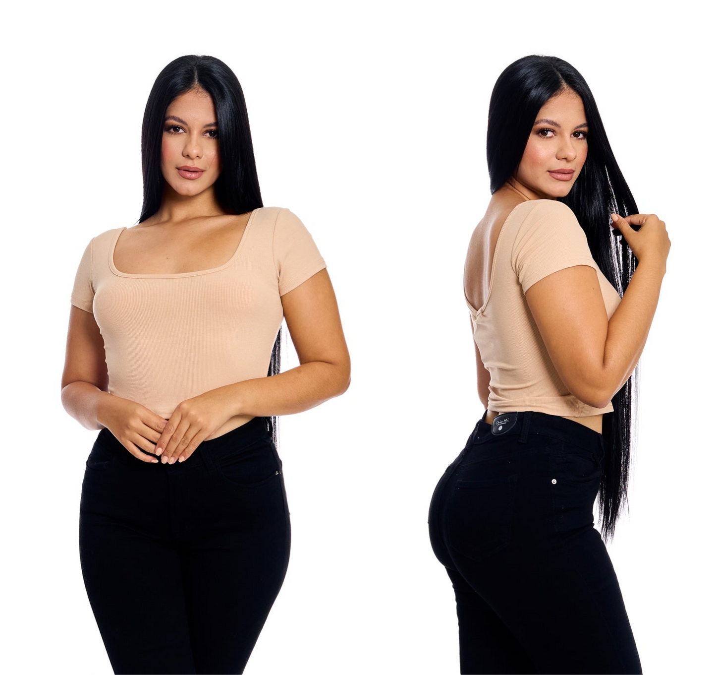 Camisa dama blusa CTD1170-41 350/225 rosada verde azul celeste blanca beige nude negra