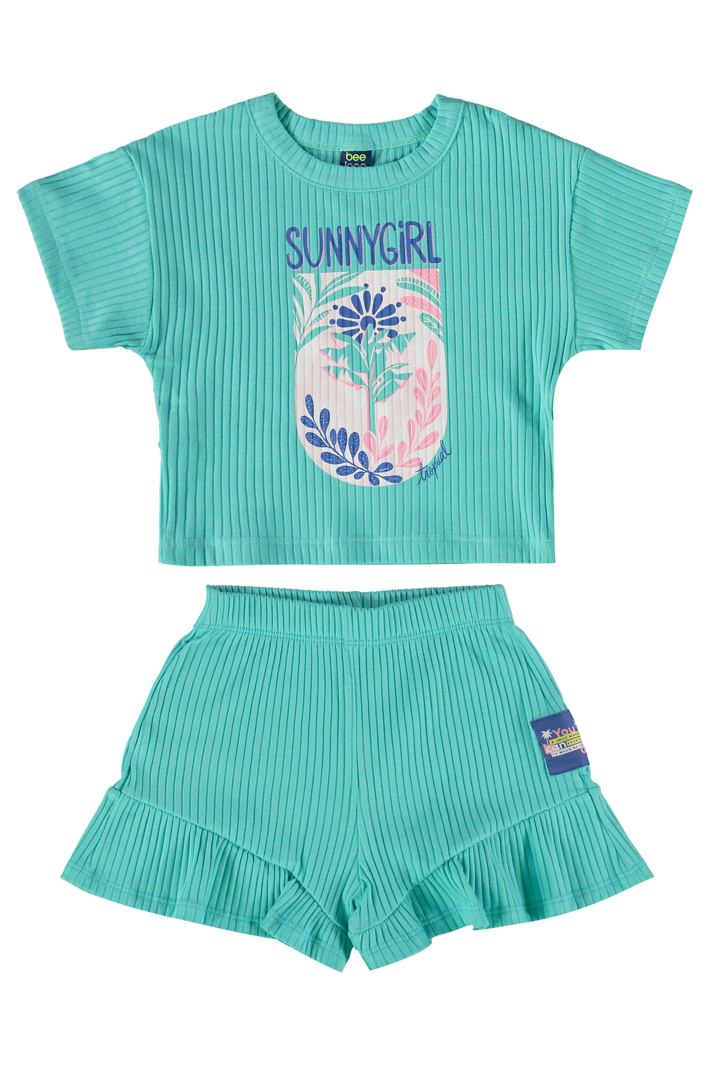 Conjunto para niña short y camisa 18029-155218 645445 bee loop