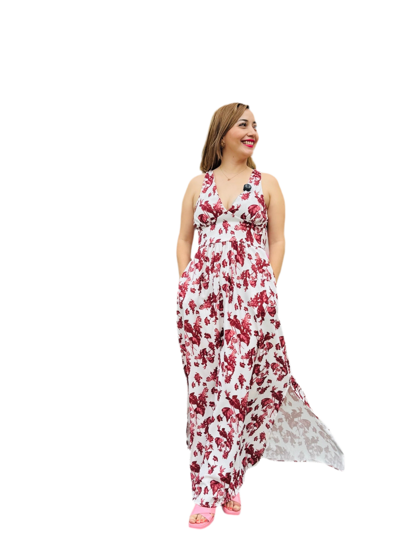 Vestido para dama hojas rojas IN12-2285 890510