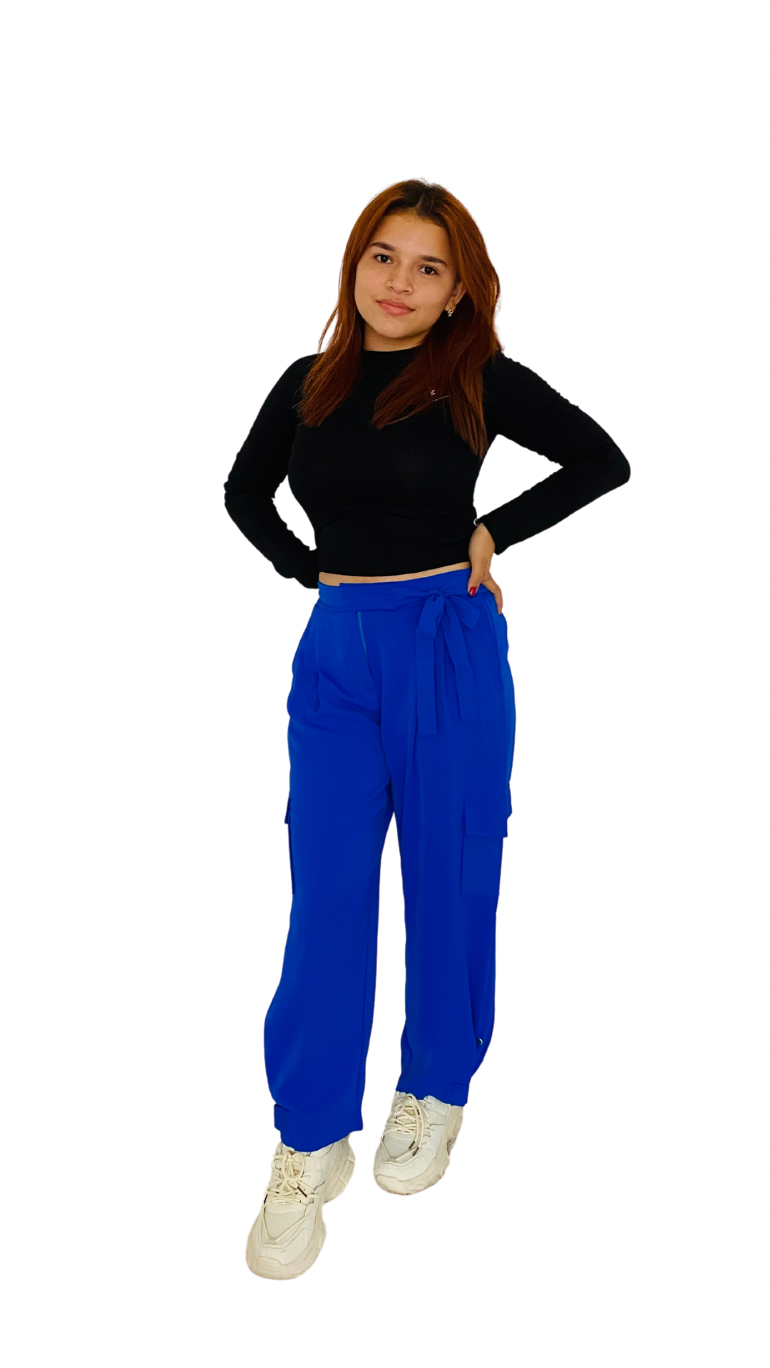 Pantalón tela cargo dama Negro Blanco Rojo Verde Naranja Azul Tallas S M L XL PR3-965 590330