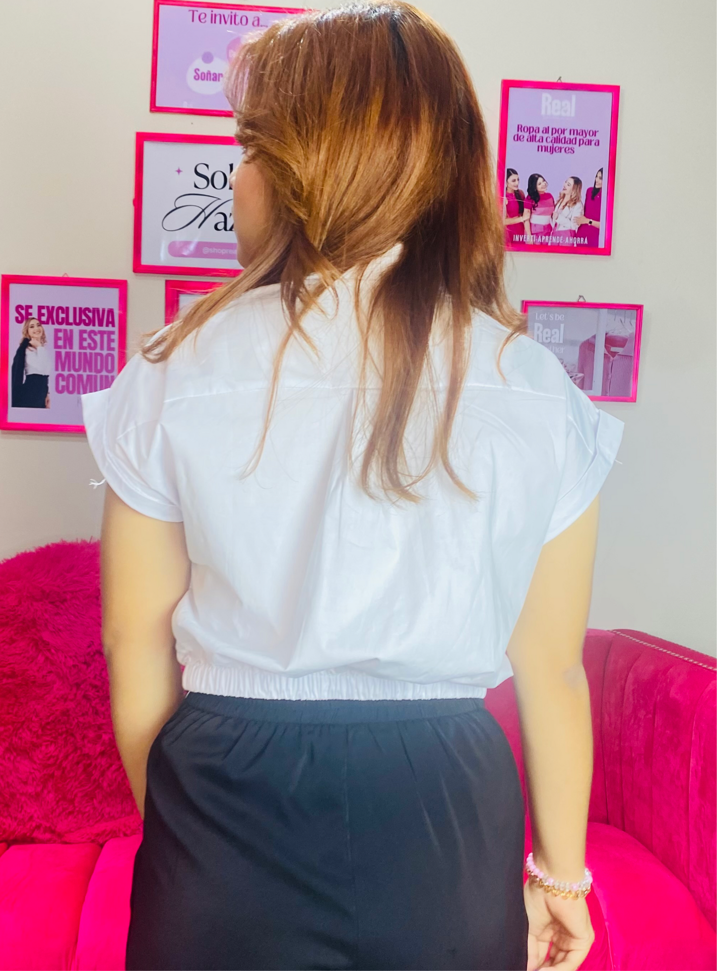 Camisa Blusa Dama top elástico blanco CTD1198-19 490360