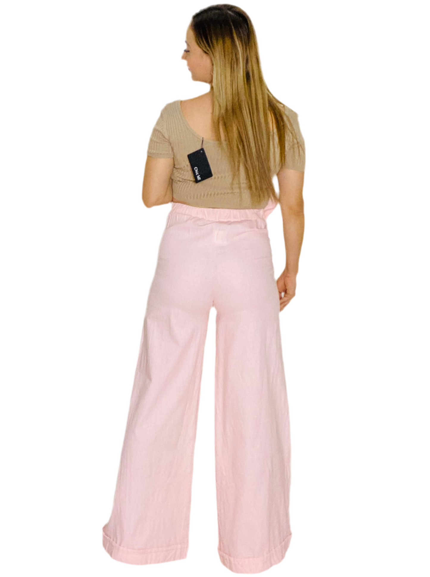 Pantalón tela formal dama rosa Tallas S M L XL Intrigue IN3-1774 590/350