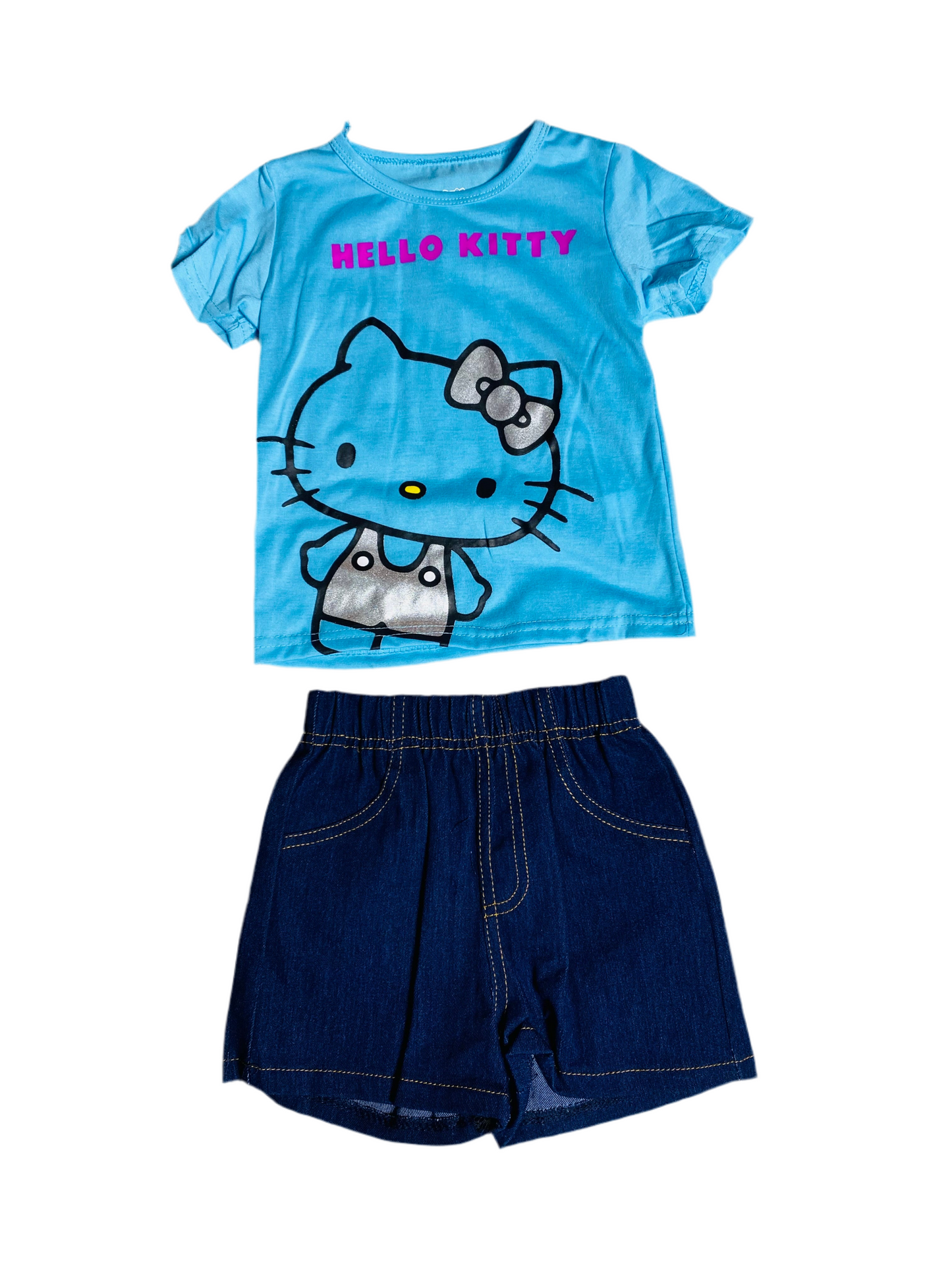 Set conjunto dos piezas para niña hello kitty 2 a 8 años H9-HK-101D 330245 azul