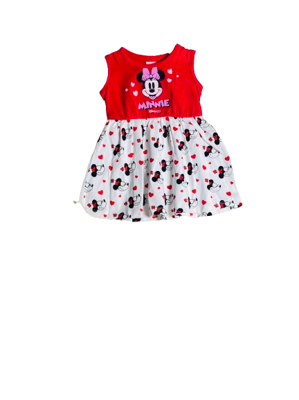 Vestido Minnie Disney rojo 12m a 3T D10-MI-1289B 590315