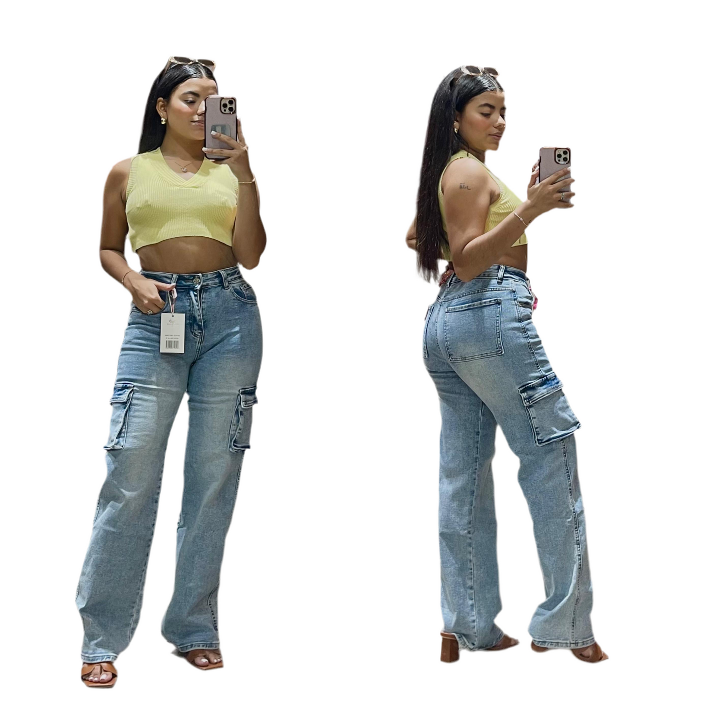 Pantalon Jeans claro cargo Mujer 3-15 Intrigue IN2-2466 590490