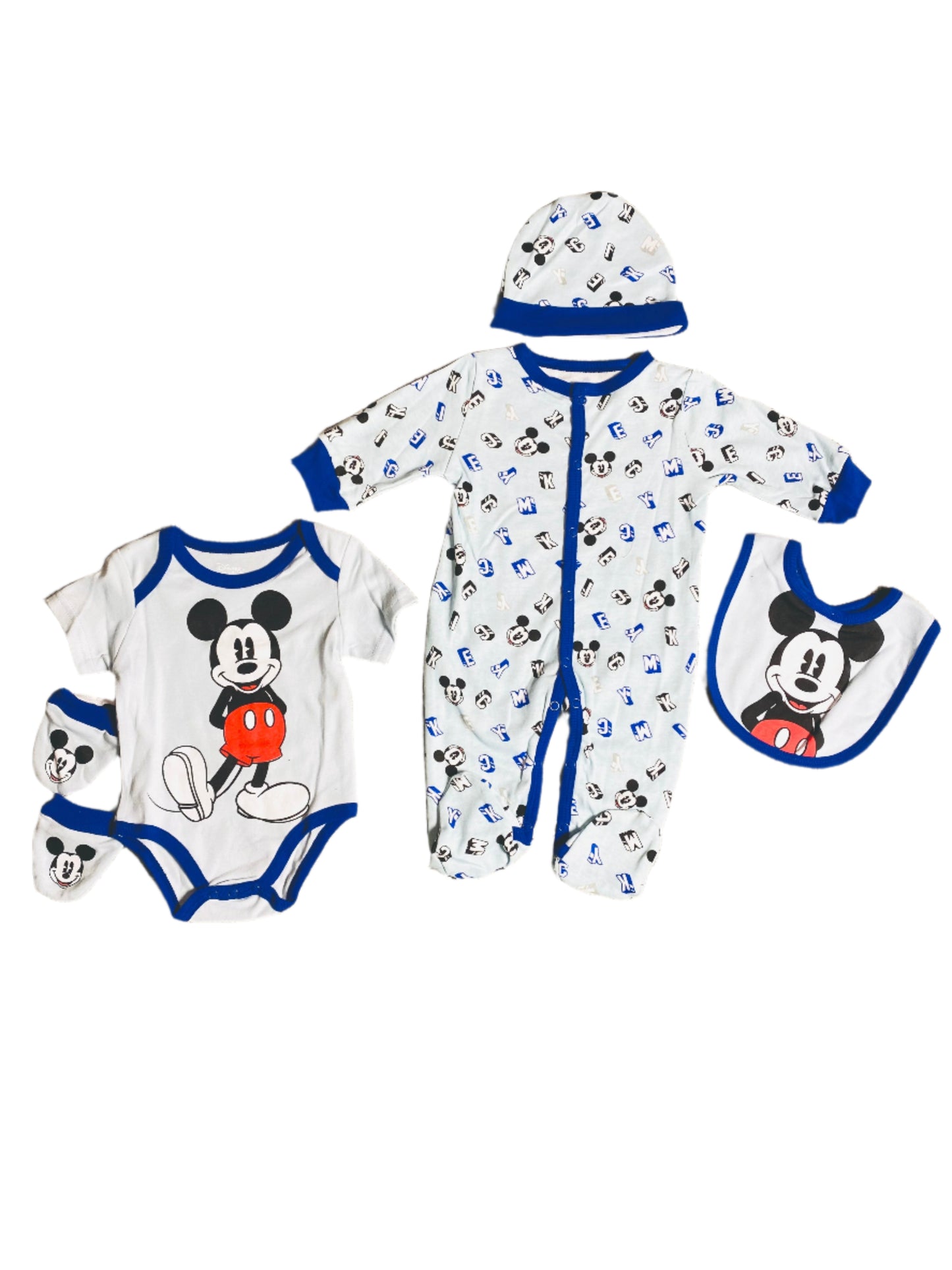 Set 5 piezas bebe niño regalo mickey disney 0 a 9 meses D9-MK-1323B 445375
