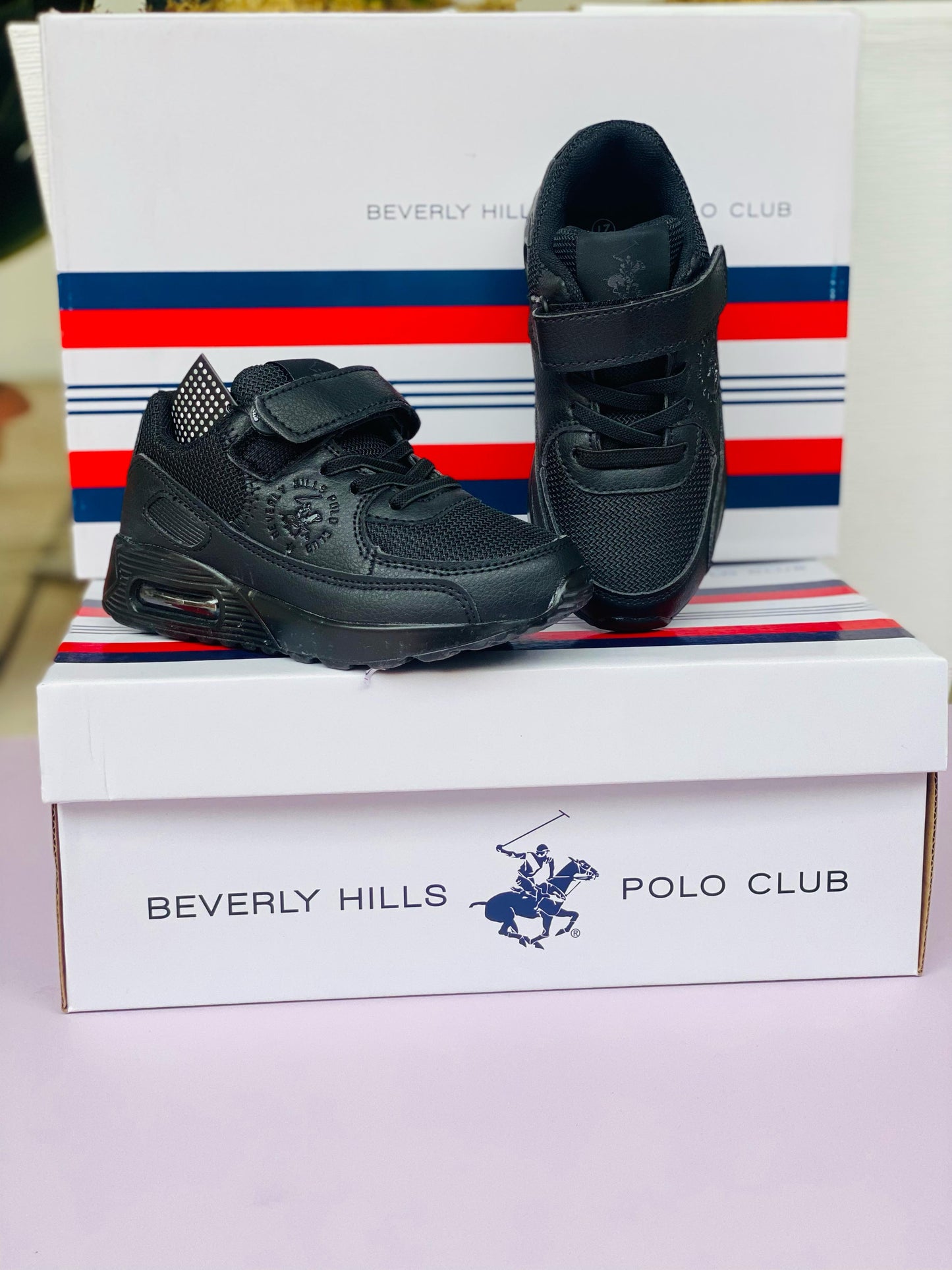 Tennis negros FISSION-BLI-BTS4-A Velcro Niña Niño unisex Polo Club 1045990