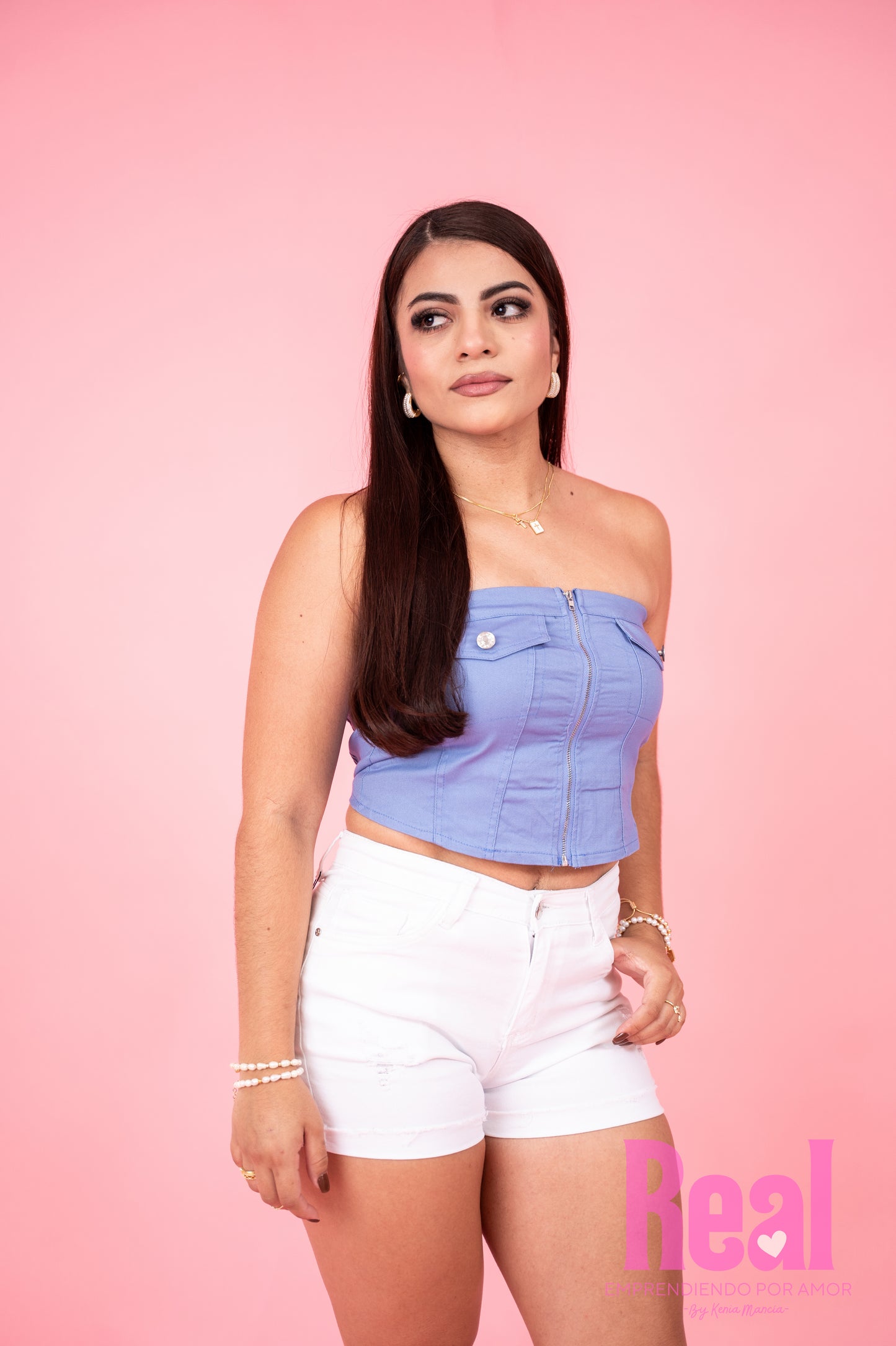 Short Jeans para Dama Blanco Tiro Alto Intrigue Z7-1009-A tallas 3-15 450360