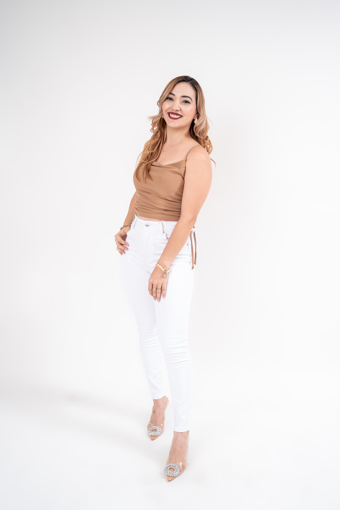 Camisa Blusa Dama beige CTD1165-2 315255