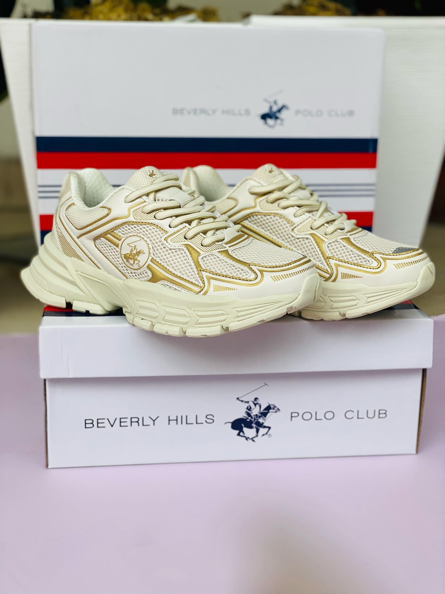 Tenis beige Polo adulto mujer o niña grande GRAVELA-BG-W5-B 1045865