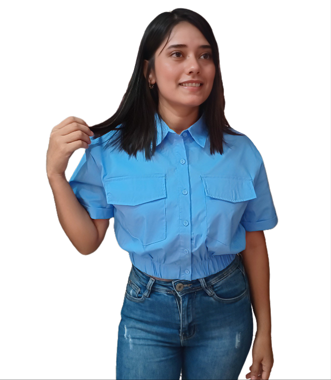 Camisa blusa dama coello bolsas Amarillo Z1-1377-A 390275