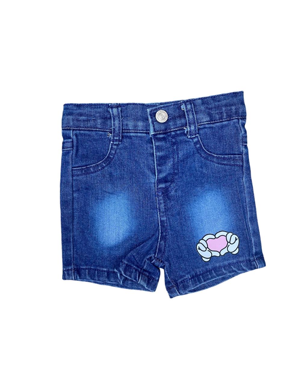 Set conjunto bebe niña minnie camisa y short jeans azul claro 12m a 3T D9-MI-1281B 590390 azul oscuro