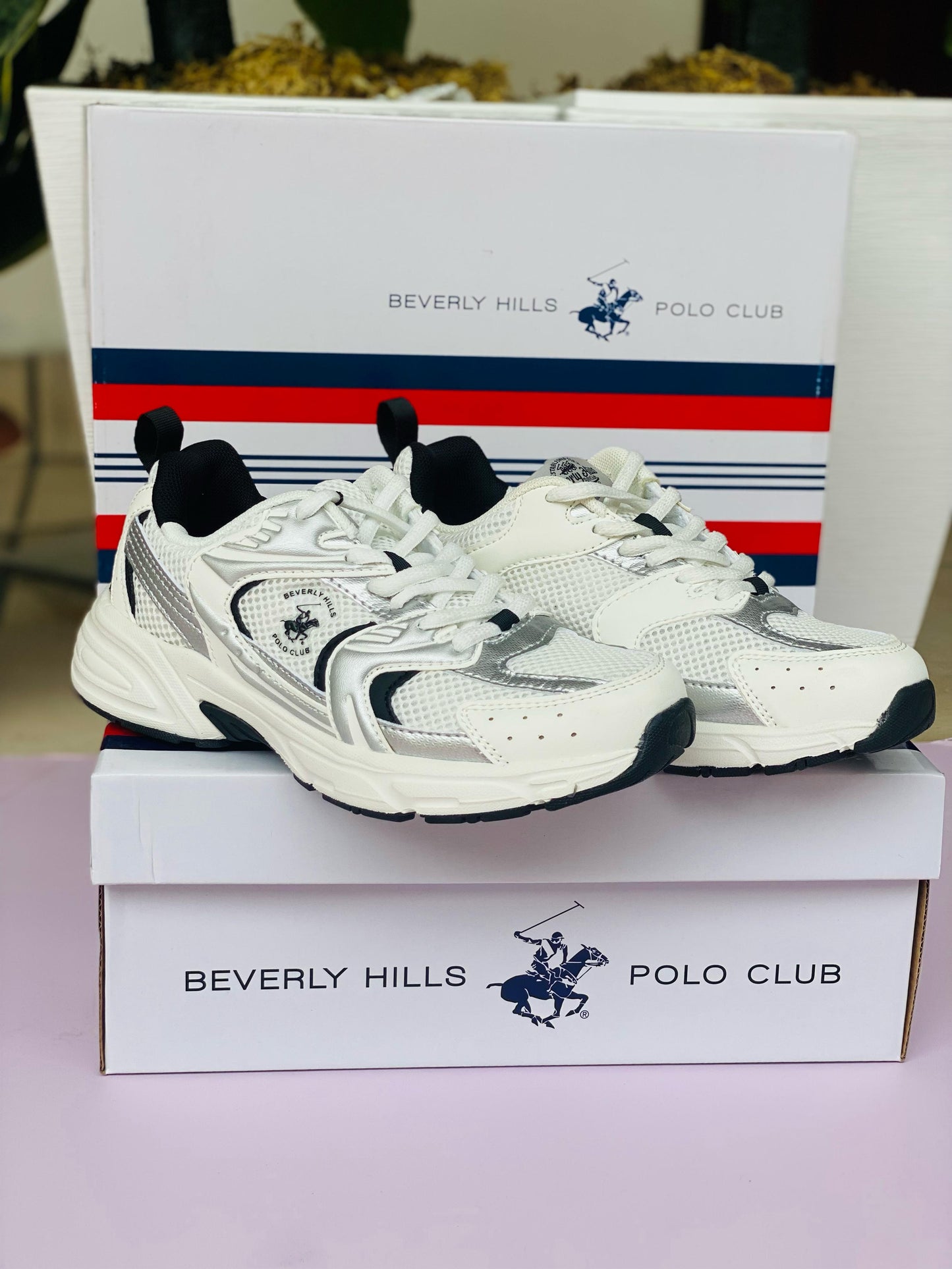 Tenis blanco negro Polo adulto mujer o niña grande JENNY-WHBL-W5-B 965740